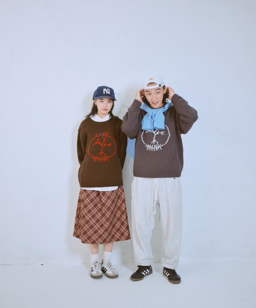 common gull products.（コモンガルプロダクツ）の「飼い慣らせない季節へのニット（ニット/セーター・レディース・チャコールグレー/グレー系/ブラウン系/ブルー系/ネイビー/イエロー系・SMALL/LARGE/MEDIUM）」の7枚目の写真