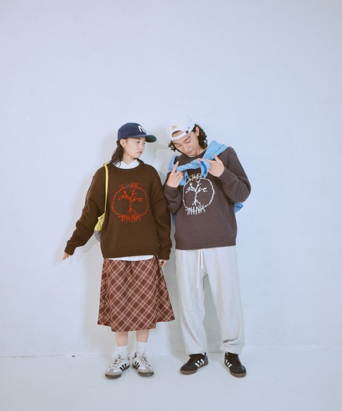 common gull products.（コモンガルプロダクツ）の「飼い慣らせない季節へのニット（ニット/セーター・レディース・チャコールグレー/グレー系/ブラウン系/ブルー系/ネイビー/イエロー系・SMALL/LARGE/MEDIUM）」の8枚目の写真