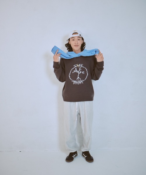 common gull products.（コモンガルプロダクツ）の「飼い慣らせない季節へのニット（ニット/セーター・レディース・チャコールグレー/グレー系/ブラウン系/ブルー系/ネイビー/イエロー系・SMALL/LARGE/MEDIUM）」の12枚目の写真