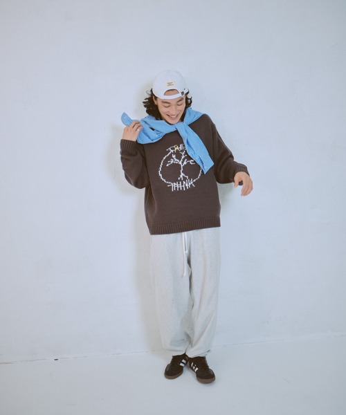 common gull products.（コモンガルプロダクツ）の「飼い慣らせない季節へのニット（ニット/セーター・レディース・チャコールグレー/グレー系/ブラウン系/ブルー系/ネイビー/イエロー系・SMALL/LARGE/MEDIUM）」の13枚目の写真