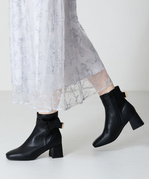 セール】サイドリボンショートブーツ 41430（ブーツ）｜ORiental