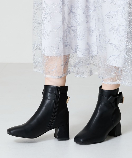 セール】サイドリボンショートブーツ 41430（ブーツ）｜ORiental