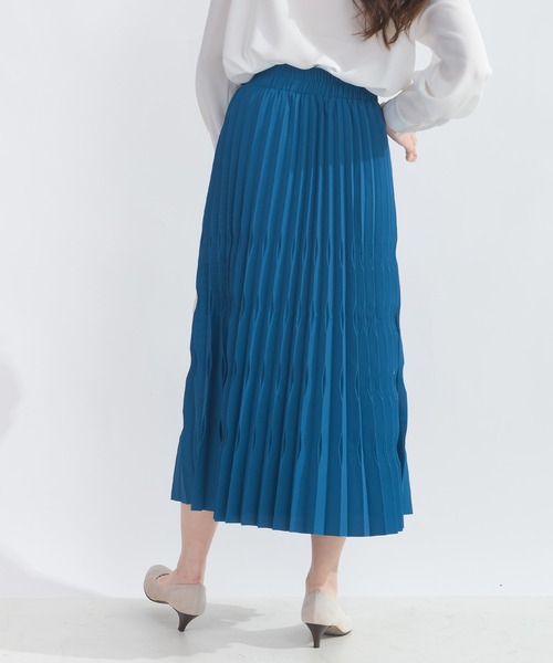 Lo-Fi（ローファイ）の「【WEB限定】【HANDWASHABLE】ダイヤプリーツスカート（スカート・レディース・ブルー/イエロー・M）」の5枚目の写真