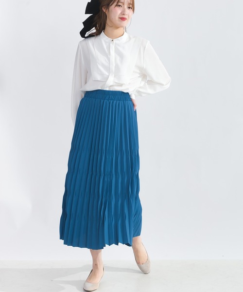 Lo-Fi（ローファイ）の「【WEB限定】【HANDWASHABLE】ダイヤプリーツスカート（スカート・レディース・ブルー/イエロー・M）」の7枚目の写真