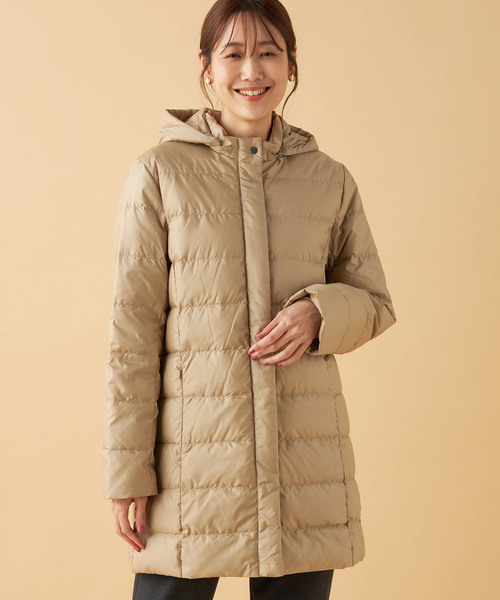 DECOY SINCE 1981（デコイシンスイチキュウハチイチ）の「【はっ水加工・洗濯可能】ロングダウンコート（ダウンジャケット/コート・レディース・ブラック/ベージュ・9号/11号/13号）」の3枚目の写真