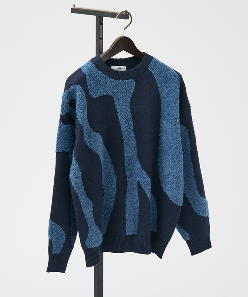 【AH ABAHOUSE】ゼブラジャガード ニット / セーター（ニット/セーター）｜AH ABAHOUSE（エーエイチアバハウス）
