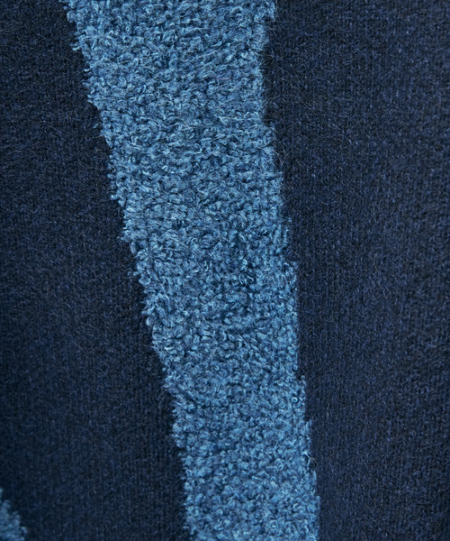 AH ABAHOUSE（エーエイチアバハウス）の「【AH ABAHOUSE】ゼブラジャガード ニット / セーター（ニット/セーター・メンズ・ブラック/ネイビー/グレー・46/48）」の15枚目の写真