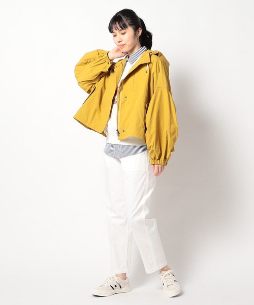 Grand PARK（グランドパーク）の「ボリューム袖ショートパーカージャケット（ブルゾン・レディース・カーキ/マスタード/ベージュ・FREE）」の18枚目の写真