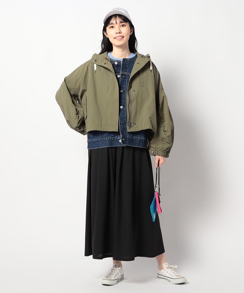 Grand PARK（グランドパーク）の「ボリューム袖ショートパーカージャケット（ブルゾン・レディース・カーキ/マスタード/ベージュ・FREE）」の17枚目の写真