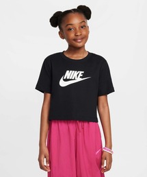 ナイキ スポーツウェア ジュニア (ガールズ) クロップド Tシャツ / Nike Sportswear Big Kids' (Girls') Cropped T-Shirt FZ5548-010 Black