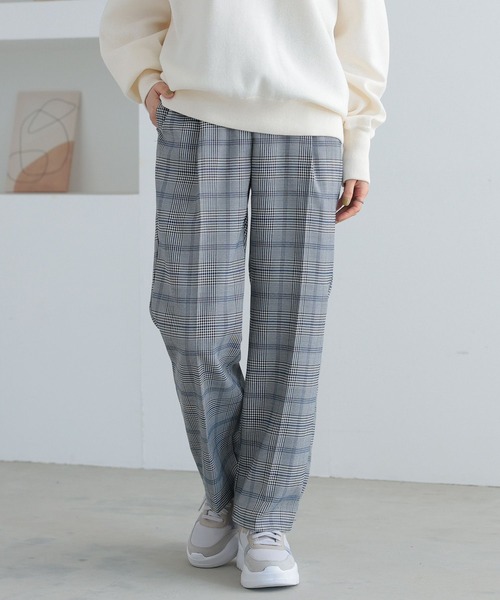 n'OrLABEL（ノアールレーベル）の「『ストレートチェックパンツ』（その他パンツ・レディース・ベージュ/グレー・1/2）」の18枚目の写真