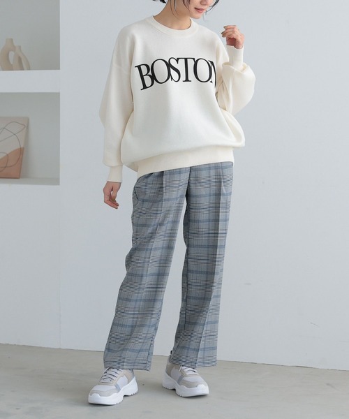 n'OrLABEL（ノアールレーベル）の「『ストレートチェックパンツ』（その他パンツ・レディース・ベージュ/グレー・1/2）」の20枚目の写真