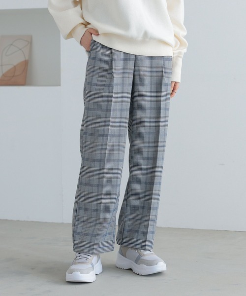 n'OrLABEL（ノアールレーベル）の「『ストレートチェックパンツ』（その他パンツ・レディース・ベージュ/グレー・1/2）」の11枚目の写真