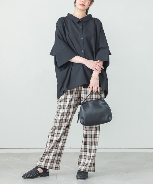 n'OrLABEL（ノアールレーベル）の「『ストレートチェックパンツ』（その他パンツ・レディース・ベージュ/グレー・1/2）」の16枚目の写真