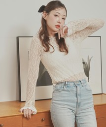 lallana リボンラインダンボールトップス Lallana（ララーナ）の「リボンラインダンボールトップス（T