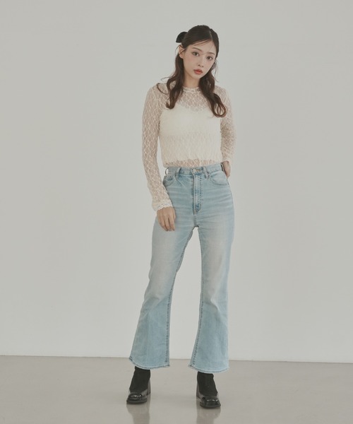レーストップス titivate tシャツ シアーレーストップス レディース : ZOZOTOWN