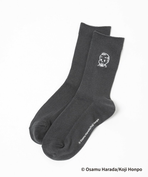 LEPSIM（レプシィム）の「【OSAMU GOODS×LEPSIM】アソートソックス　251603（ソックス/靴下・レディース・アイボリー/ホワイト×ブラック/ブラック/チャコールグレー/グリーン/レッド・ONE SIZE）」の4枚目の写真