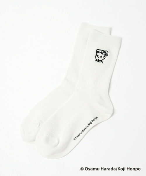 LEPSIM（レプシィム）の「【OSAMU GOODS×LEPSIM】アソートソックス　251603（ソックス/靴下・レディース・アイボリー/ホワイト×ブラック/ブラック/チャコールグレー/グリーン/レッド・ONE SIZE）」の2枚目の写真