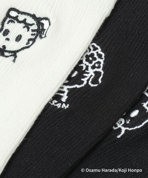 LEPSIM（レプシィム）の「【OSAMU GOODS×LEPSIM】アソートソックス　251603（ソックス/靴下・レディース・アイボリー/ホワイト×ブラック/ブラック/チャコールグレー/グリーン/レッド・ONE SIZE）」の22枚目の写真