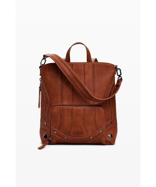 Desigual（デシグアル）の「ステッチディテール PUミニバックパック（バックパック/リュック・レディース・ブラウン・FREE）」の5枚目の写真