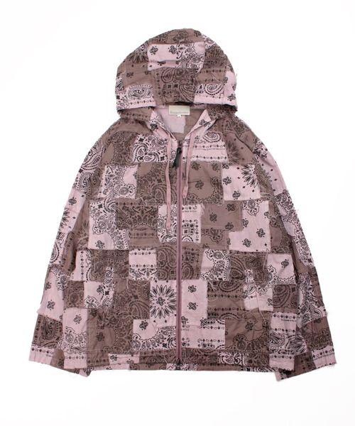 Universal Style Wear（ユニバーサルスタイルウェア）の「Universal Style Wear HAV-A-HANK ハバハンク パッチワーク フーディー（パーカー・メンズ・スミクロ/ホワイト/スモークピンク/グレイッシュブルー/グレー・X-LARGE/LARGE/MEDIUM）」の20枚目の写真