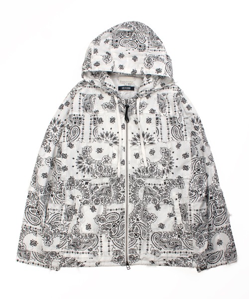 Universal Style Wear（ユニバーサルスタイルウェア）の「Universal Style Wear HAV-A-HANK ハバハンク パッチワーク フーディー（パーカー・メンズ・スミクロ/ホワイト/スモークピンク/グレイッシュブルー/グレー・X-LARGE/LARGE/MEDIUM）」の21枚目の写真