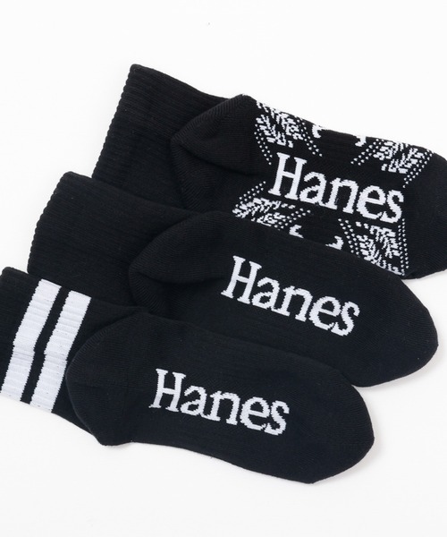 Champion(チャンピオン)の「【Hanes/ヘインズ】キッズ 【3足組】 クォーターレングスソックス(ソックス/靴下・キッズ・ホワイト/ブラック・FREE)」の4枚目の写真