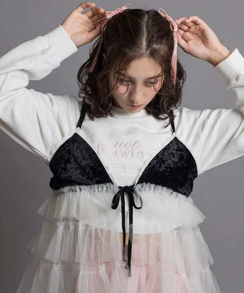 【not Flawless/ノットフロウレス】ロゴショートスウェット（スウェット）｜not Flawless（ノットフロウレス）