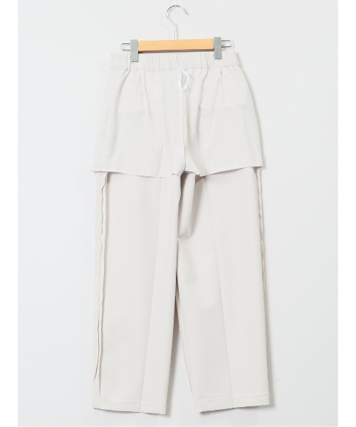 m.f.editorial(エムエフエディトリアル)の「【ストレッチ ウォッシャブル】m.f.エディトリアルレディース ワイドパンツ ライトグレー(セットアップ可能)(スーツパンツ・レディース・ライトグレー・S/MEDIUM/LARGE/X-LARGE)」の5枚目の写真