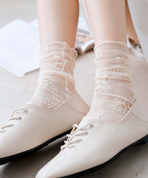 2025 MOSOX NEW COLLECTION]花柄レースソックス（ソックス/靴下