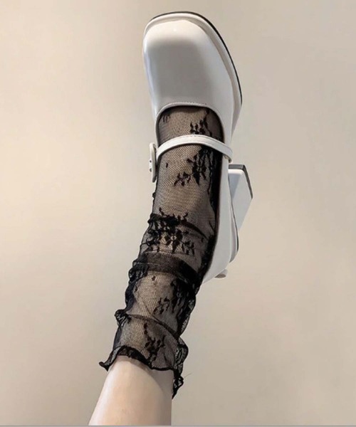 セール】[2025 MOSOX NEW COLLECTION]花柄レースソックス