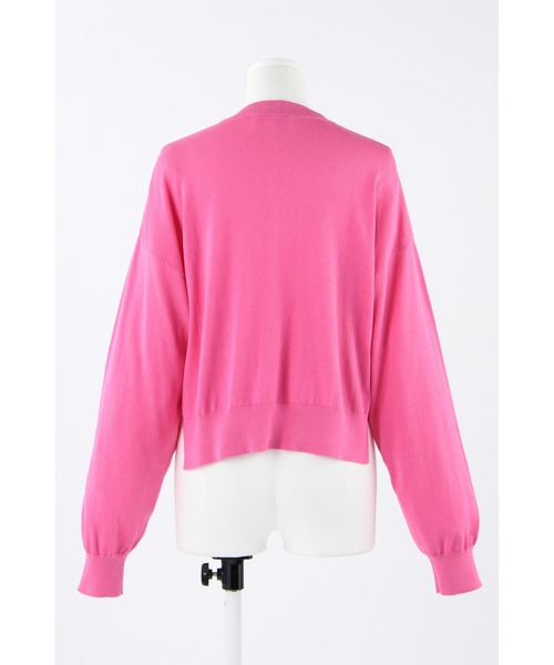 ENFOLD☆CURVE-ARM CARDIGAN ピンク カーディガン ENFOLD｜WIDE-ARM BOX-CARDIGAN | Rakuten Fashion(楽天ファッション