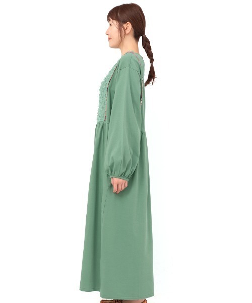 チチカカ(チチカカ)の「フリンジジャカードワンピース(ワンピース・レディース・グリーン/ブラック・FREE)」の12枚目の写真