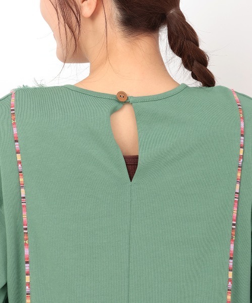 チチカカ(チチカカ)の「フリンジジャカードワンピース(ワンピース・レディース・グリーン/ブラック・FREE)」の9枚目の写真