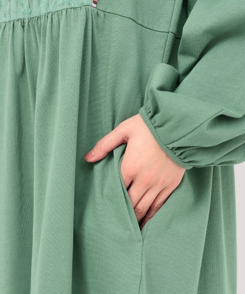 チチカカ(チチカカ)の「フリンジジャカードワンピース(ワンピース・レディース・グリーン/ブラック・FREE)」の8枚目の写真