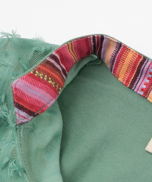 チチカカ(チチカカ)の「フリンジジャカードワンピース(ワンピース・レディース・グリーン/ブラック・FREE)」の5枚目の写真