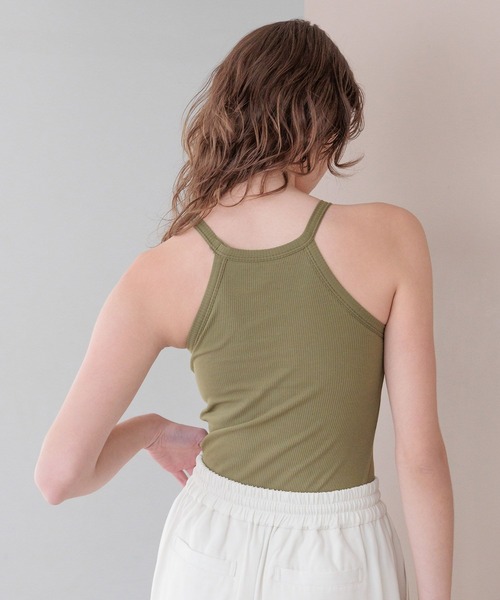 bijorie(ビジュリィ)の「【bijorie】カップ付きホルターネックアメスリ/NEW BASIC 25SS(キャミソール・レディース・ブラック/カーキ/サックスブルー/オフホワイト・MEDIUM/LARGE/LG)」の19枚目の写真