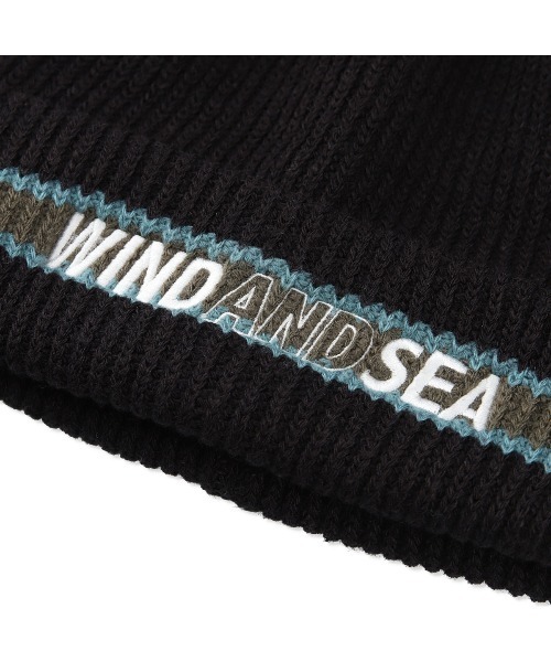WIND AND SEA（ウィンダンシー）の「SEA LOGO LINE KNIT CAP