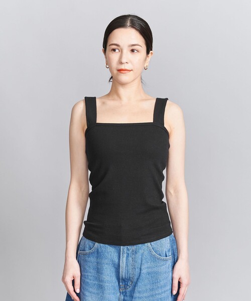 BEAUTY&YOUTH UNITED ARROWS（ビューティーアンドユースユナイテッドアローズ）の「コットンブレンド ベア タンクトップ（Tシャツ/カットソー・レディース・ホワイト/ライトピンク/ブラック/ナチュラル/ダークブラウン/クリーム・FREE）」の12枚目の写真