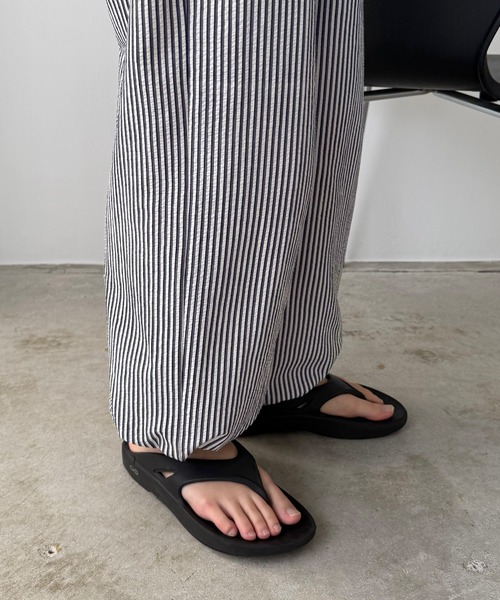 callautia(カラウティア)の「ストライプワイドパンツ(その他パンツ・レディース・ブラック/ネイビー/ベージュ・SMALL/MEDIUM/LARGE)」の6枚目の写真