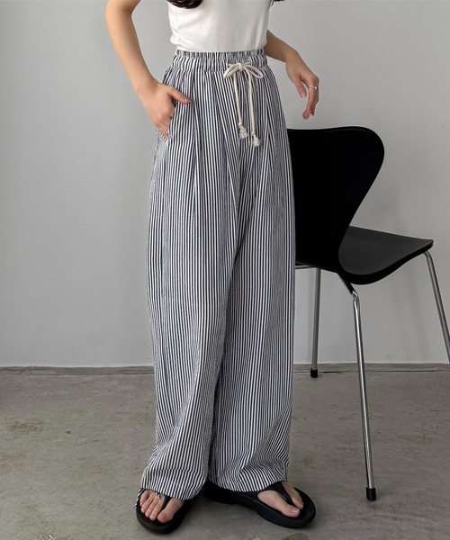 セール】ストライプワイドパンツ（その他パンツ）｜callautia