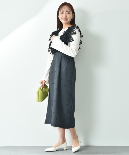 actuel（アクチュエル）の「【ａｃｔｕｅｌ】フクレジャガードビジュデザインプルオーバー（Tシャツ/カットソー・レディース・ブラック/アイボリー・FREE）」の12枚目の写真