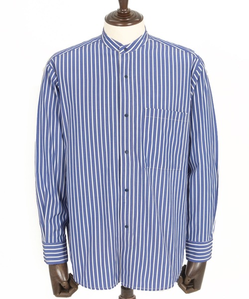 CAMBIO（カンビオ）の「ms5995- スナップボタンバンドカラーシャツLS（シャツ/ブラウス・メンズ・ブルー/ブラック・M/L/XL）」の15枚目の写真