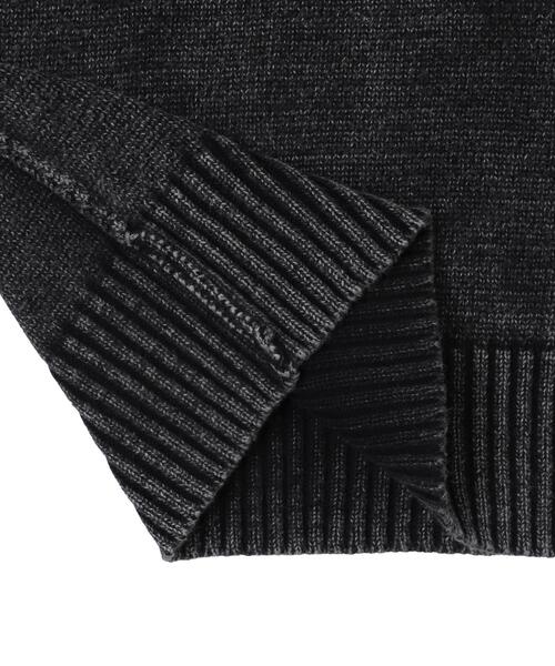 SHORT ROUND(ショートラウンド)の「SHORT ROUND/ピグメントロゴニットプルオーバー(ニット/セーター・メンズ・スミクロ/カーキ・MEDIUM/LARGE)」の7枚目の写真