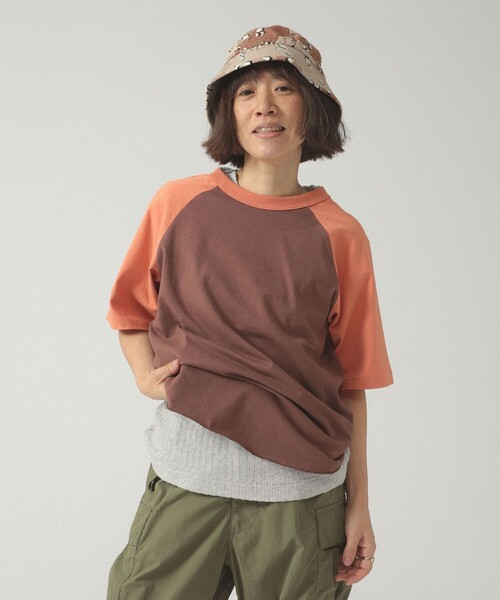 SCREEN STARS（スクリーンスターズ）の「【別注】SCREEN STARS / 2トーン ラグラン Tシャツ（Tシャツ/カットソー・レディース・ブラック/ネイビー/ブラウン・ONE SIZE）」の7枚目の写真