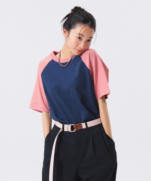 SCREEN STARS（スクリーンスターズ）の「【別注】SCREEN STARS / 2トーン ラグラン Tシャツ（Tシャツ/カットソー・レディース・ブラック/ネイビー/ブラウン・ONE SIZE）」の12枚目の写真