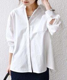 【WEB限定】〈洗濯機可能〉バックデザイン レギュラーカラー シャツ