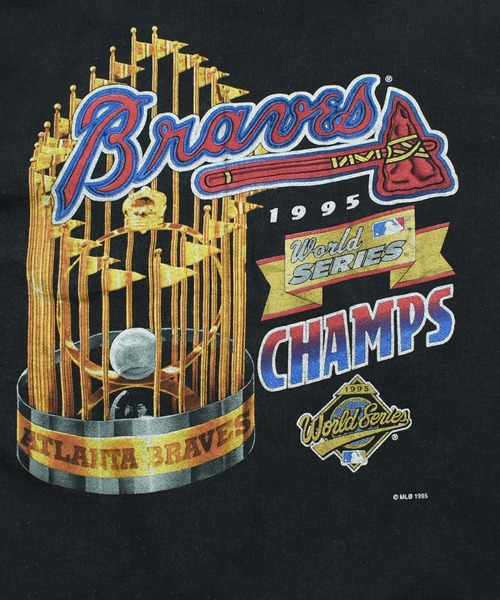 NBA/NFL/NHL/MLB(エヌビーエーエヌエフエルエヌエイチエルエムエルビー)の「【ヴィンテージ古着】90’s MLB Atlanta Braves プルオーバースウェット(スウェット・メンズ・ブラック・X-LARGE)」の11枚目の写真