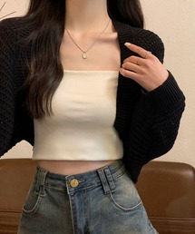 メッシュリブカーディガン