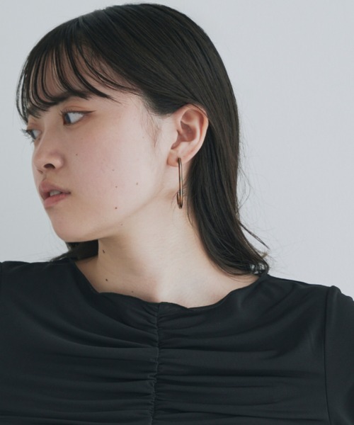 kiehtova（キエトヴァ）の「【kiehtova】GLOSS EPOXY HOOP PIERCE/グロスエポフープピアス（ピアス（両耳用）・レディース・シルバー/ブラウン・FREE）」の10枚目の写真